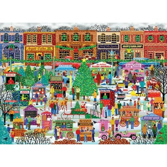 Eurographics Downtown Holiday Festival 500 Piece Jigsaw‎ Puzzle - Picture 1 of 12